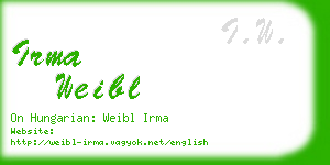 irma weibl business card